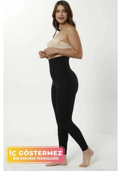 Enenstyle Fashıon Boutıque Özel Üretim Beden Inceltici Toparlayıcı Esnek Lazer Kesim Yüksek Belli Hayalet Korseli Kadın Tayt