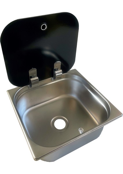 Karavan&tekne Cam Kapaklı Krom Evye (Universal)