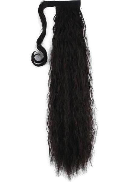 Bağlamalı Kabarık Dalgalı At Kuyruğu / Kahverengi modelleri