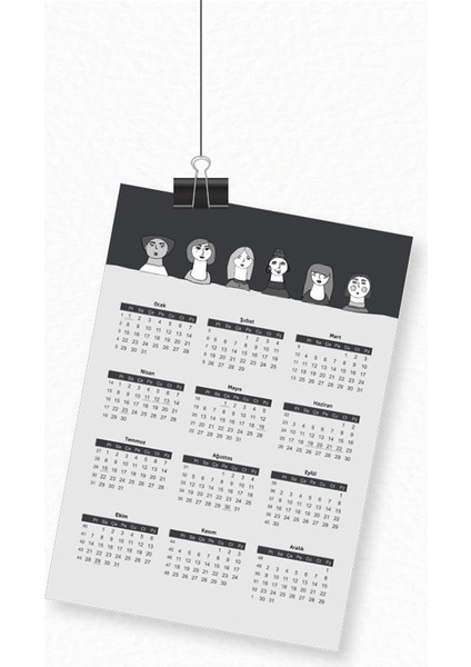 Kadın Temalı Poster Takvim