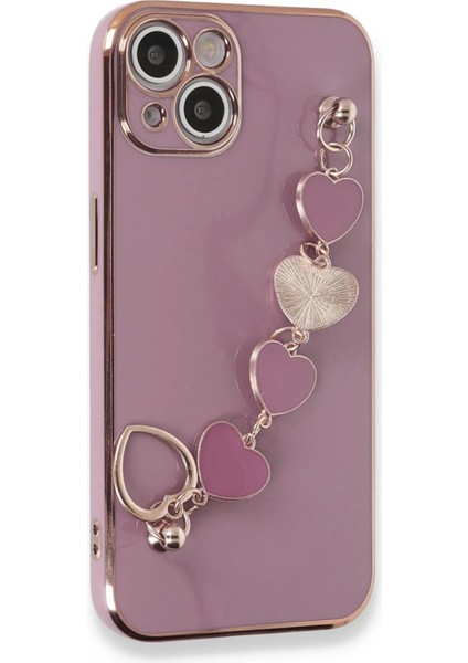 iPhone 14 Plus Kılıf Esila Silikon - Mor (K95)