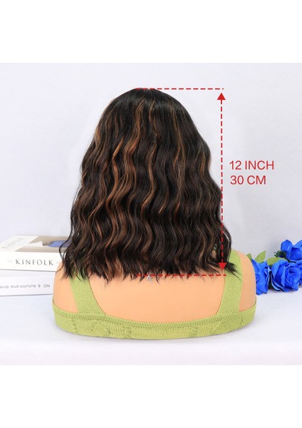 Siyah Karamel Işıltılı Tül Peruk indirimleri