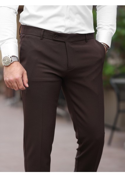 Slim Fit Likralı Kumaş Pantolon