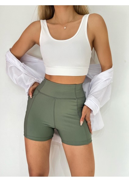 Cepli Şort Tayt - Spor Taytı