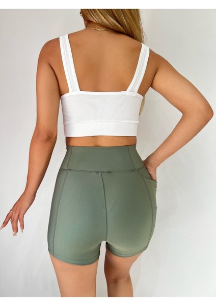 Cepli Şort Tayt - Spor Taytı