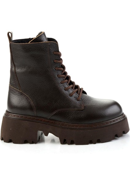 Kahve Hakiki Deri Kadın Bot & Bootie K02678020903