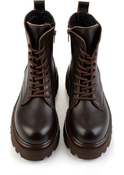 Kahve Hakiki Deri Kadın Bot & Bootie K02678020903 fırsatları