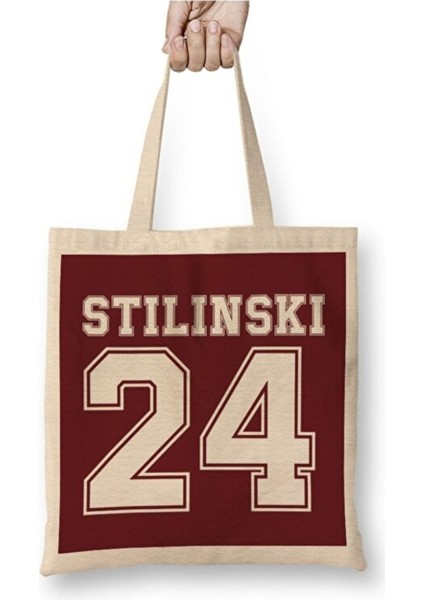 Stıles Stılınskı 24 Teen Wolf Serıes Teen Wolf Lover Bez Çanta Uzun Saplı Alışveriş Çantas