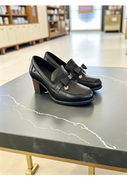 D25KA-3335 Siyah Hakiki Deri Tam Ortopedik Kadın Casual Günlük Ayakkabı modelleri