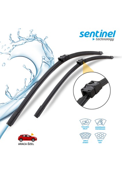 Sentinel Dacia Lodgy 2015 Silecek Takımı (550X410MM) (Cam Sabunu Hediyeli) fırsatları