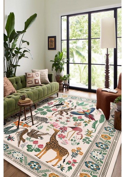 Yeni Desen Yıkanabilir Kaymaz Tabanlı Bohem Tarz Dijital Baskı Salon Halısı, Yumuşak Dokulu Lüks Halı Modeli ve 40 x 60 Çok Renkli Renk Dikdörtgen Halı