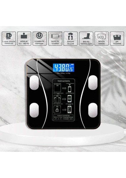 Bluetooth Bağlantılı Yağ Ölçebilen Akıllı Tartı indirimleri