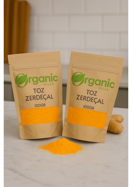 Doğal Toz Zerdeçal Taze Öğütülmüş 2X100GR (Curcuma Longa) Katkısız - Yeni Mahsul 2 Paket