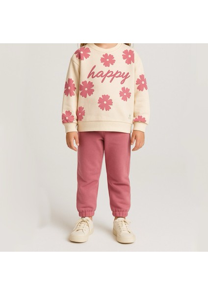 BBW25997 Kız Çocuk %100 Pamuk Gül Kurusu Eşofman Takımı fiyatları
