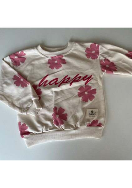 BBW25997 Kız Çocuk %100 Pamuk Gül Kurusu Eşofman Takımı modelleri