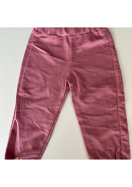 BBW25997 Kız Çocuk %100 Pamuk Gül Kurusu Eşofman Takımı fırsatları