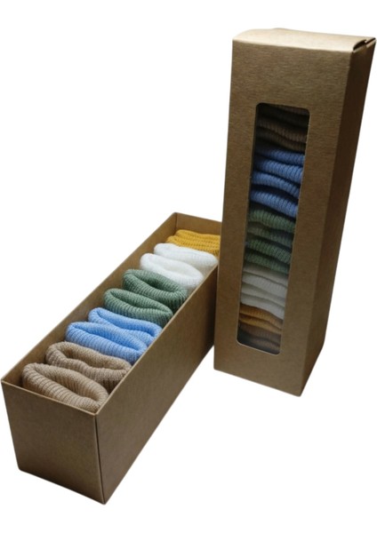 Organik Pamuk Unisex 5'li Kutulu Dino Yeni Doğan Bebek Çorabı-Çocuk Çorabı fırsatları