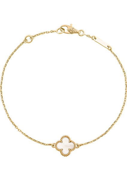 Van Cleef & Arpels Sweet Alhambra Bileklik Bezay Sedef 925 Ayar Gümüş