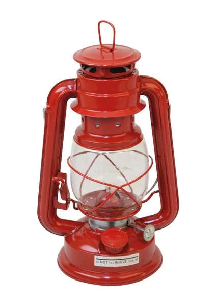 Klasik Gaz Yağı Lambası Gemici Feneri Küçük Kırmızı