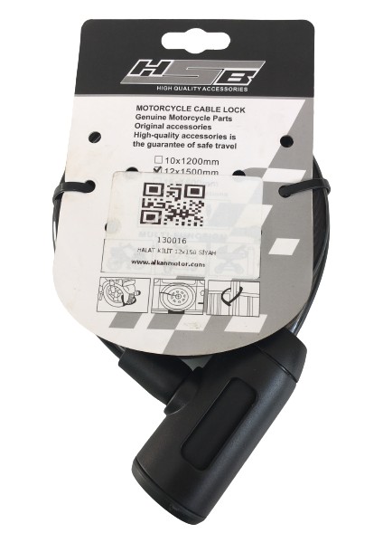 Bisiklet Çelik Halat Kilit 12X1500 Siyah A+++Kalite Kilit 1,5 mt fiyatları