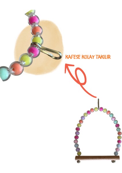 Muhabbet Kuşu Için Salıncak Kuş Oyuncakları Muhabbet Kuşları Için Tünekli Çıngıraklı Kuş Tüneği fiyatları