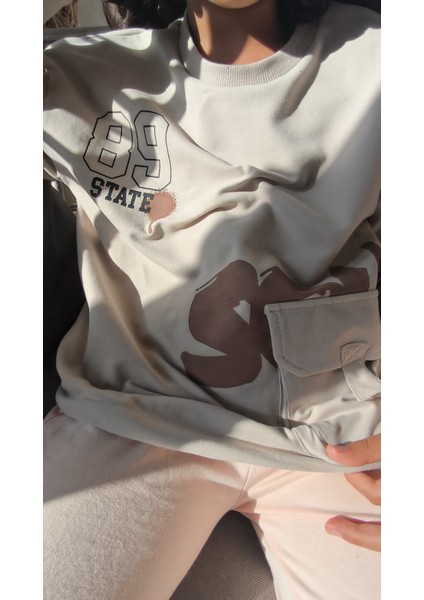 Erkek Kız Çocuk Sweatshirt Bluz Oversize Unisex Rahat Modern Şık Yumuşacık