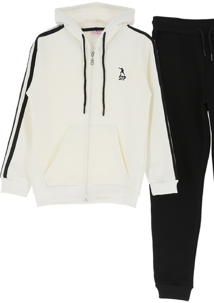 Kız Çocuk 3 Iplik-Fermuarlı-Kapüşonlu-Kanguru Cepli Eşofman Takımı 12-16 Yaş 12376 fiyatları