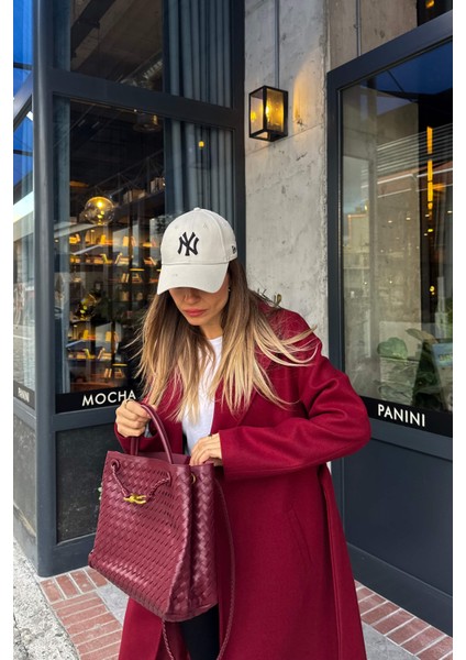 Koyu Kırmızı Astarlı Kaşe Kaban fırsatları