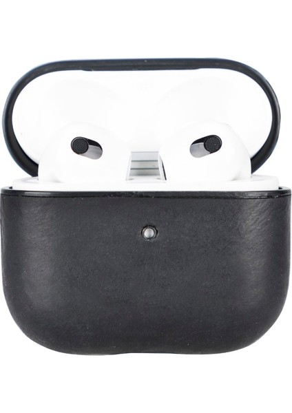 Apple Airpods 3.nesil Uyumlu Deri Kılıf Juni Aa1 Siyah fırsatları