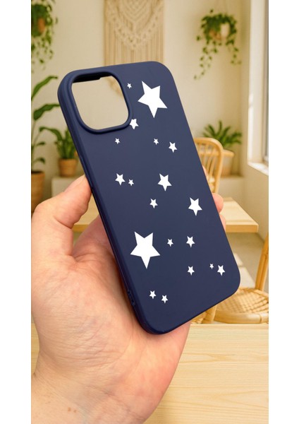 iPhone 12 ve 12 Pro Uyumlu Mini Yıldız Desenli Silikon Darbe Emici Klasik Korumalı Rubber KILIF277 modelleri