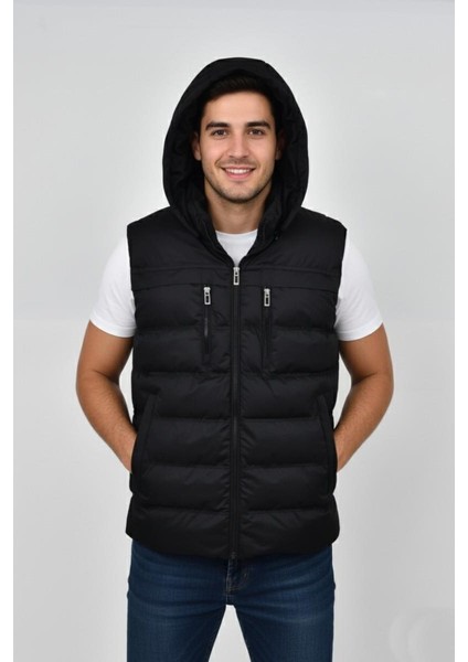 Erkek Kapüşonlu Spor Yelek 4021 BGL-ST04900 fiyatları