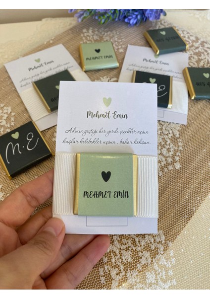 Kişiye Özel Bebek-Nikah-Söz-Özel Günler Çikolatası-40 Adet-Kutusuz modelleri