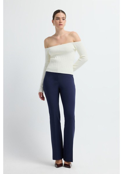 Zigzag Örgülü Triko Kazak Ekru 13945301000 modelleri