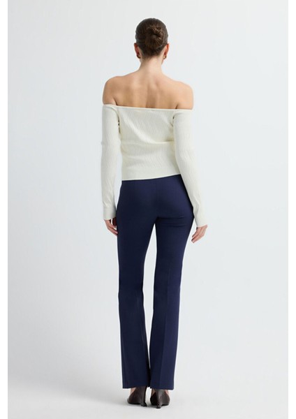 Zigzag Örgülü Triko Kazak Ekru 13945301000 indirimleri