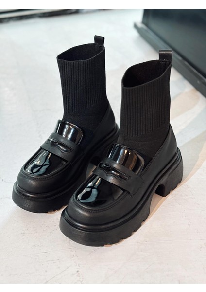 Wanye Premium Siyah Triko Streçli Bot