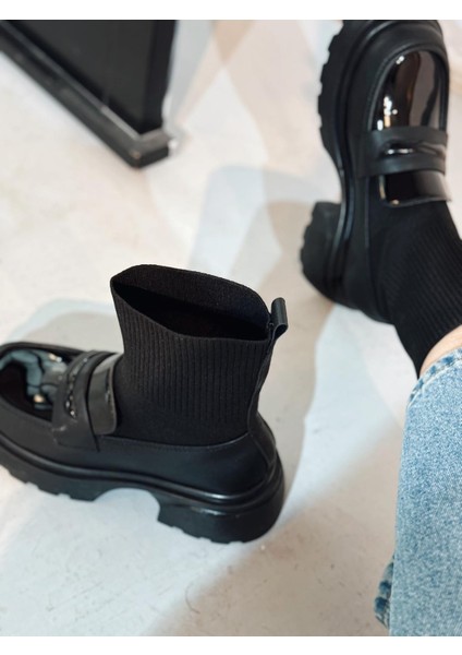 Wanye Premium Siyah Triko Streçli Bot modelleri