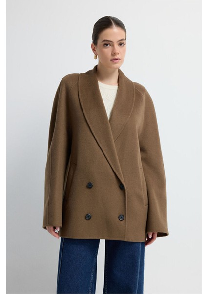 Kruvaze Kaşe Kısa Kaban K.haki 13645490000