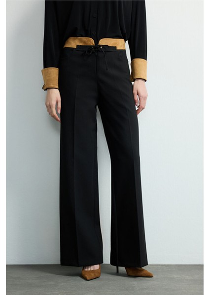 Geniş Paça Cepli Pantolon Siyah 153M2226000 fiyatları