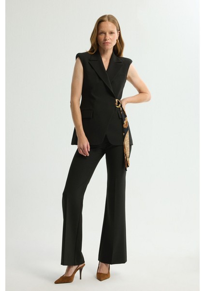 Kuşaklı Tokalı Yelek Siyah 179L9205002 modelleri