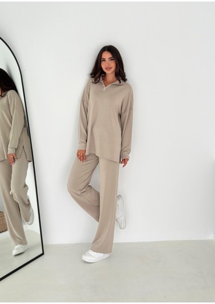 Kadın Fermuarlı Rahat Kesim 2'li Eşofman Takımı - Günlük ve Şık Kombin modelleri