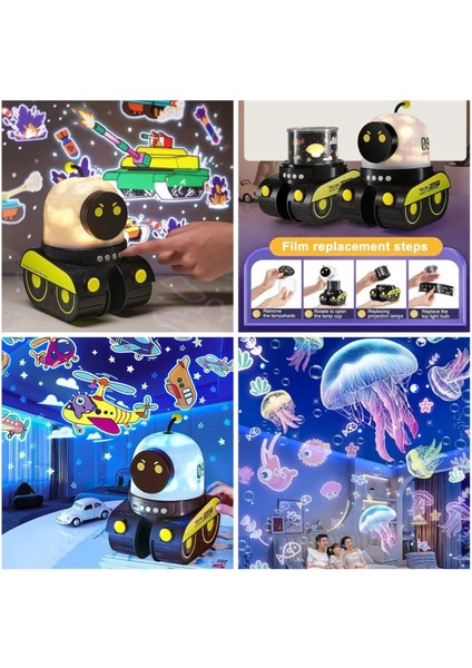 Robot Projeksiyon Gece Lambası – Masal Gibi Işıklandırma indirimleri
