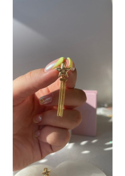 Taşlı Sallantılı Yıldız Küpe Yıldızlı Küpe Star Küpe Trend ve Kibar Küpe Sevgiliye Hediye fiyatları