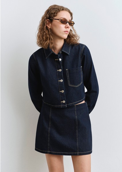 Rinse Denim Gömlek 1211167-85481 fiyatları