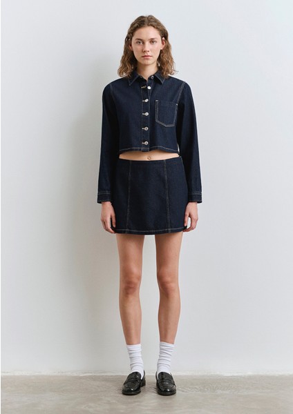 Rinse Denim Gömlek 1211167-85481 modelleri