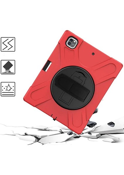 Ipad Pro 12.9-Inch (2021)-(2020) Kılıf Kalem Yerli 3 Katmanlı Standlı Zırh KILIF-SHOCKPROOF-(1903) modelleri