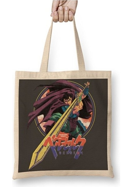 Berserk Anime Bez Çanta Uzun Saplı Alışveriş Çantası Plaj Çantası
