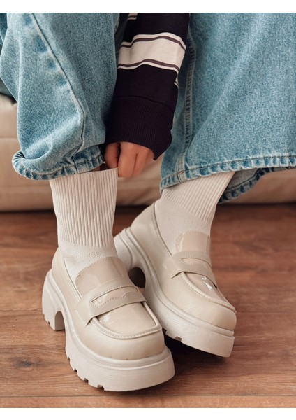 Wanye Premium Bej Triko Streçli Bot modelleri