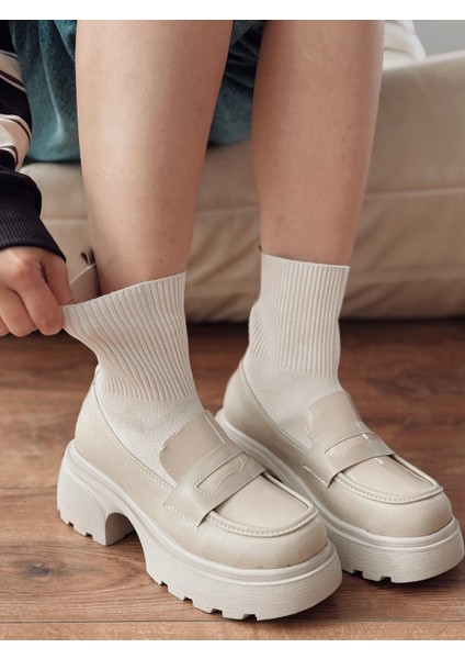 Wanye Premium Bej Triko Streçli Bot fırsatları