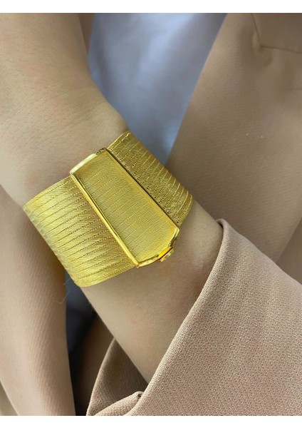 Kadın Gümüş 17 Sıra Hasır Bileklik 3043