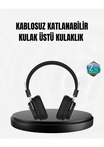 Kablosuz Bluetooth Kulak Üstü Kulaklık Kristal Ses Kalitesi ve Ergonomik Yapı - MCT9649-3085